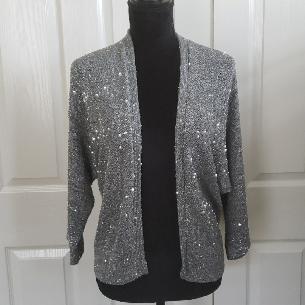 Silver sequins cardigan